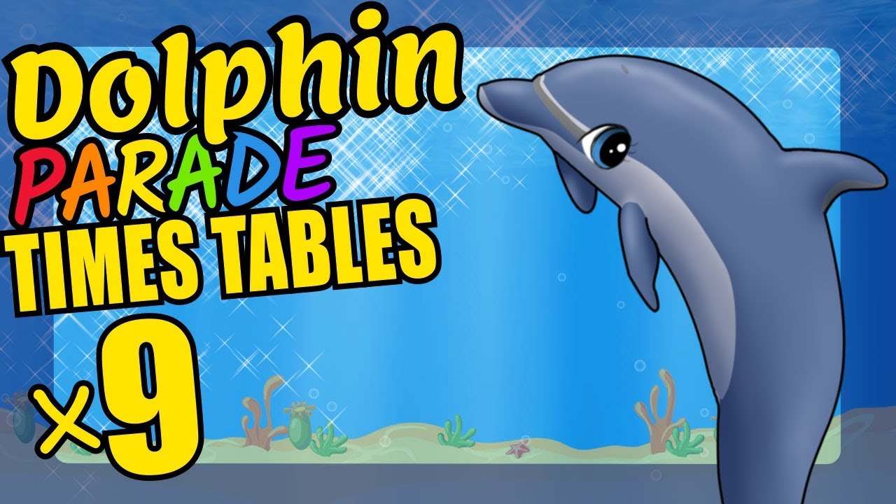 Dolphins Teaching Multiplication Times Tables x9 Educational Math Video ...