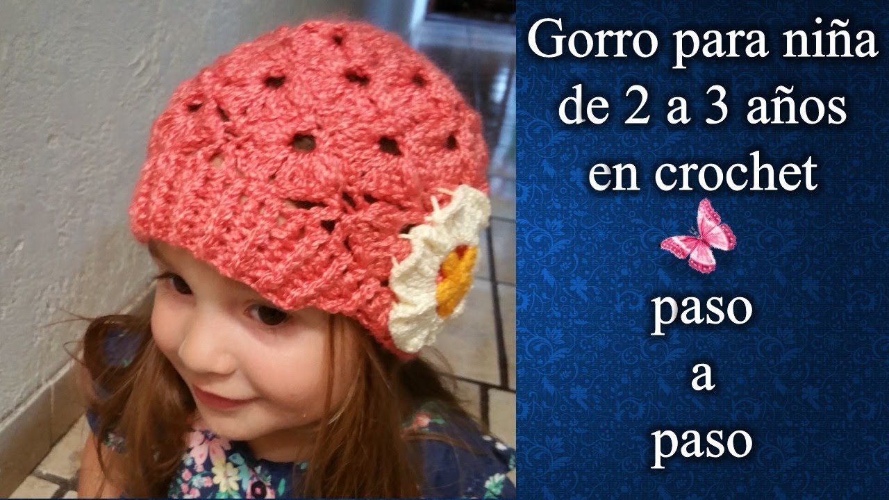 Gorro Con Vicera En Crochet Para Ninas Youtube