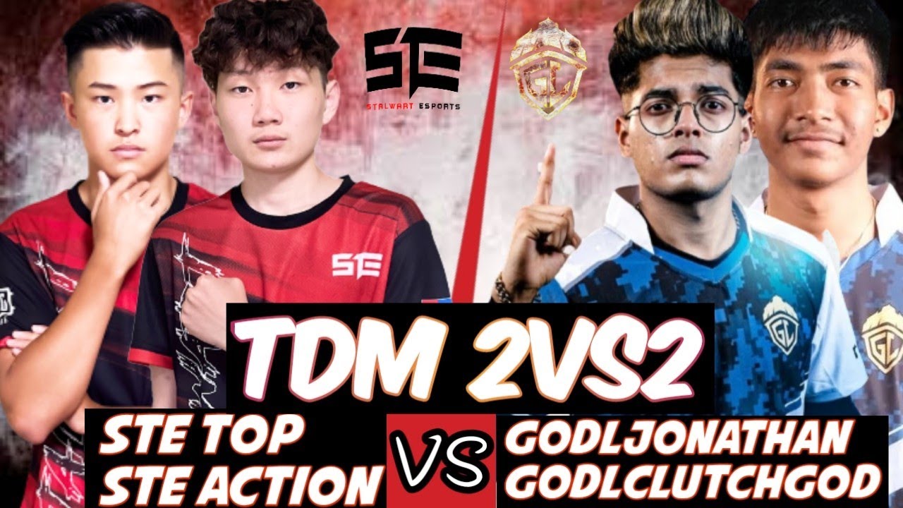 jonathan gaming & clutchGod VS ste top & ste action 2v2 TDM fight | best tdm fight ever 😱😱😱
