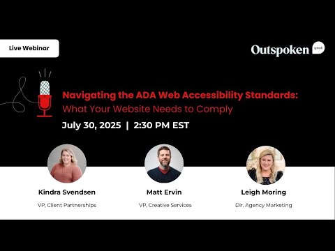 Navigating the 2024 ADA Web Accessibility Standards Webinar