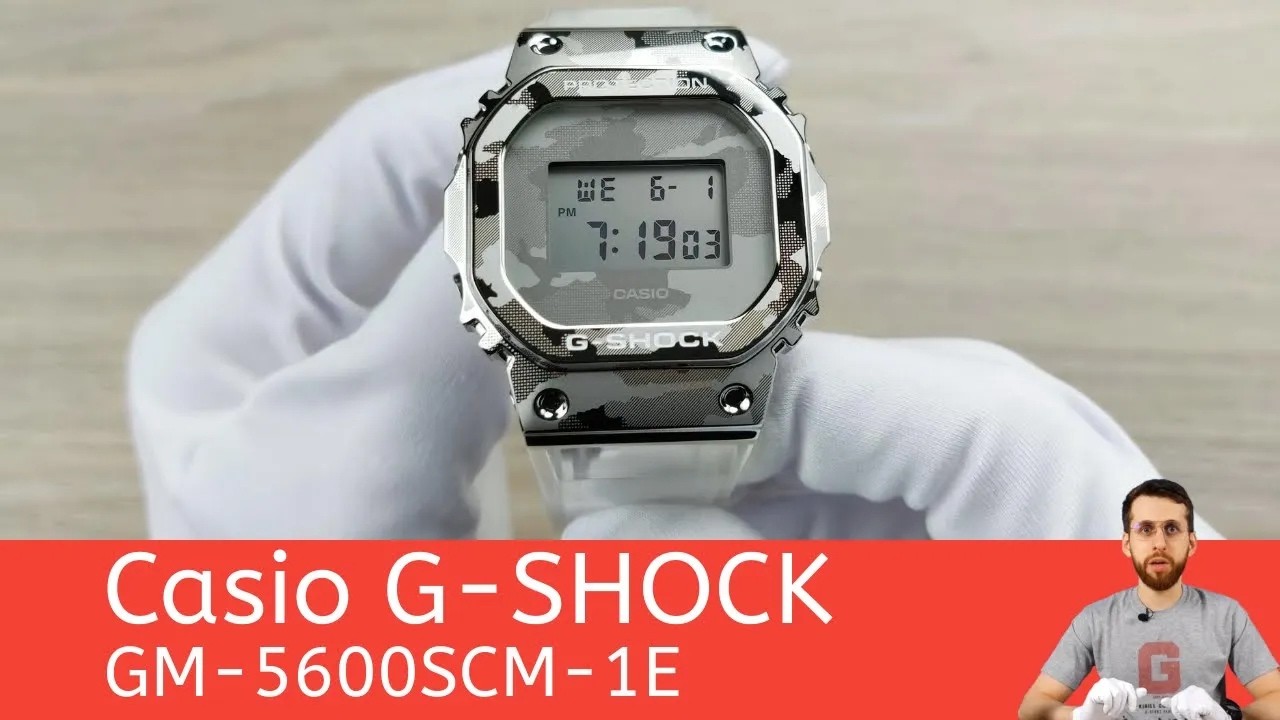 G-SHOCK CASIO GM-5600SCM 3229 迷彩 透明 クリア スケルトン 金属