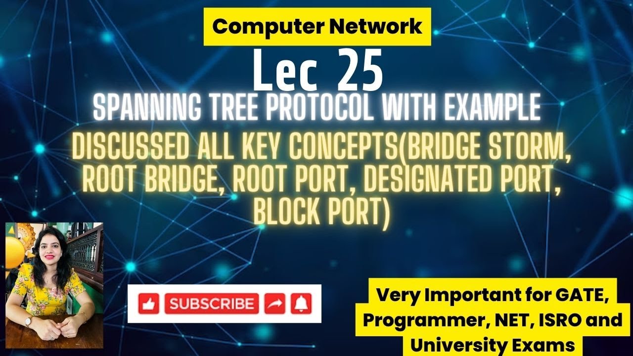 Lec 25: Spanning Tree Protocol | All Key Concepts covered | Explained ...