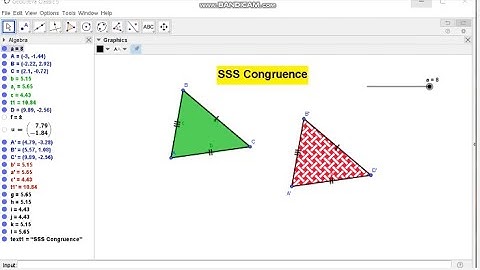 How to create animation Congruence of triangle by GeoGebra | tutorial | applet construction
