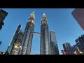 Sunset time-lapse of the Petronas Twin Towers [90x speed, 4K]