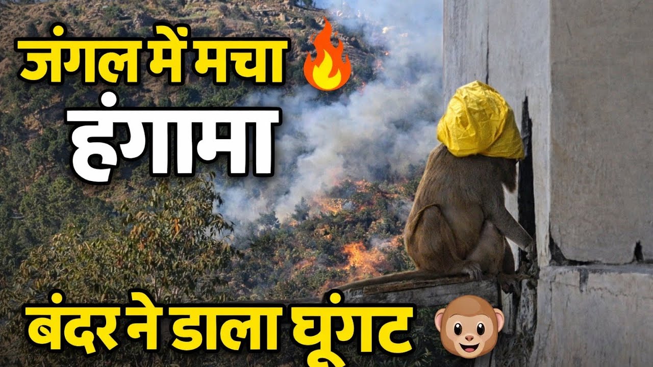 जंगल में मचा हंगामा 🔥 बंदर ने डाला घूंघट 🐒🤯