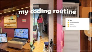My CODING ROUTINE for placements | opening my final semester result 👌