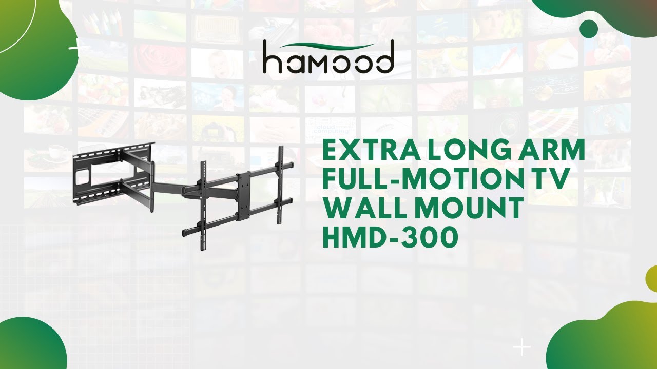 EXTRA LONG ARM FULL-MOTION TV WALL MOUNT HMD-300 