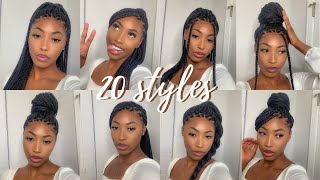 20 WAYS TO STYLE KNOTLESS BOX BRAIDS (EASY)| Tosin Tee