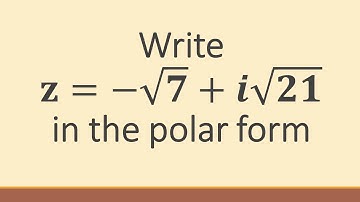 Polar Form of -√7+i√21 | Maths 2A Complex Numbers Question 10 #complexnumbers #maths2a
