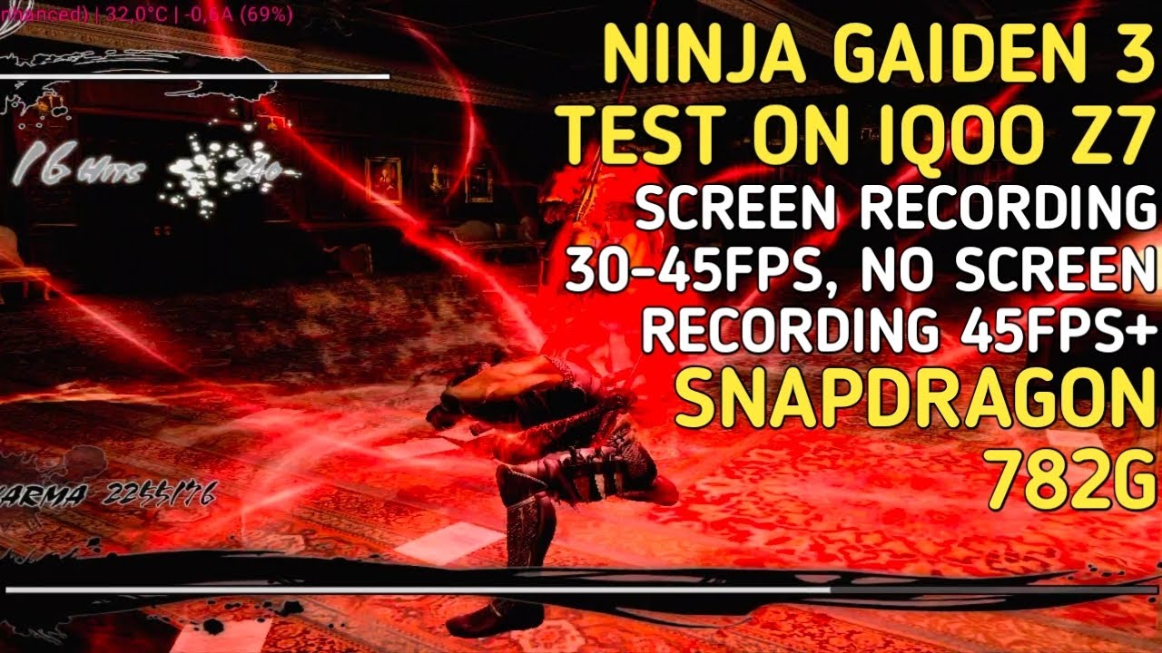 NINJA GAIDEN 3: RAZOR'S EDGE - TEST ON IQOO Z7 SNAPDRAGON 782G VERY VERY PLAYABLE 1080p