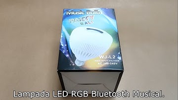 Lampada Led Rgb Musical Bluetooth Caixa de Som Bulb Wj-l2