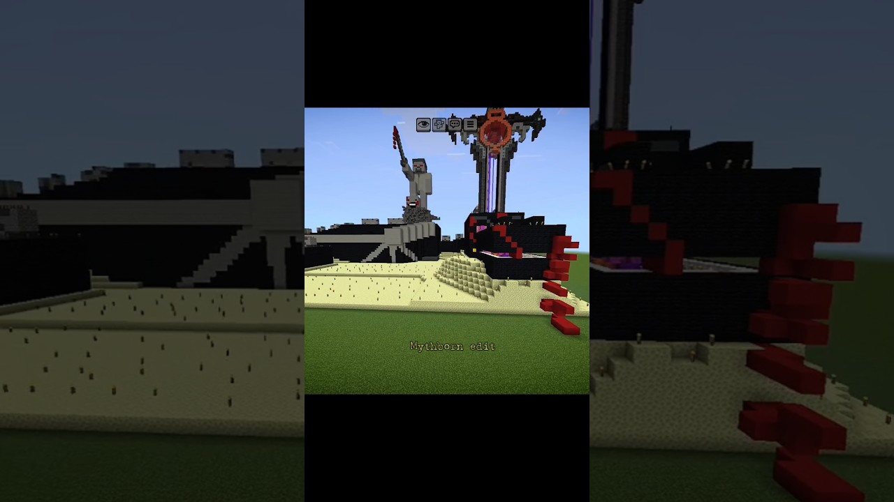 Herobrine and Ender dragon Statue 🥵 