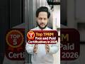 Top TPRM Certifications 2026 | Best Vendor Risk Certifications for Career Growth