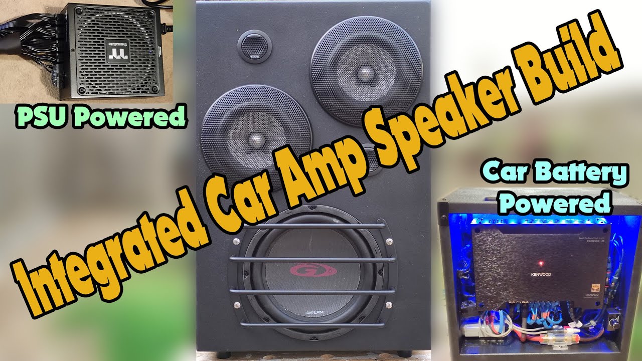 Speaker Box Build Intregrated Car Amp that can be used in a house or car anywhere you have