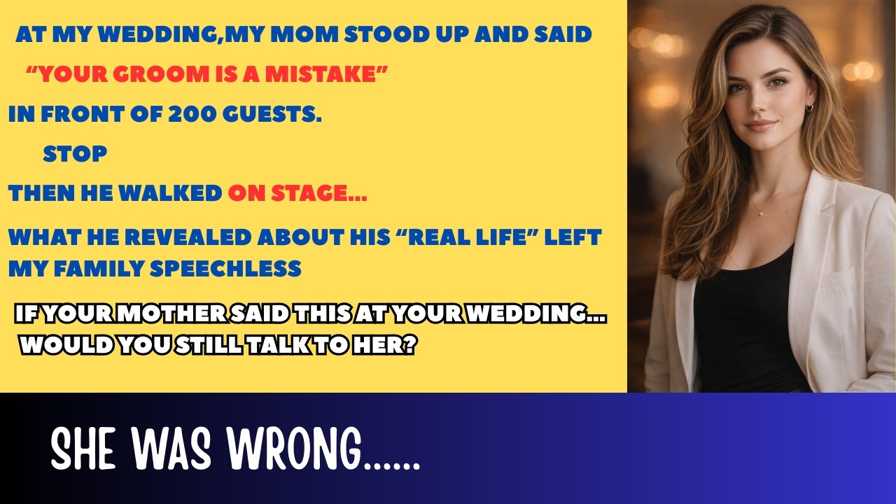 At My Wedding, My Mom Called My Groom a “Mistake” — Then He Took the Mic and Changed Everything