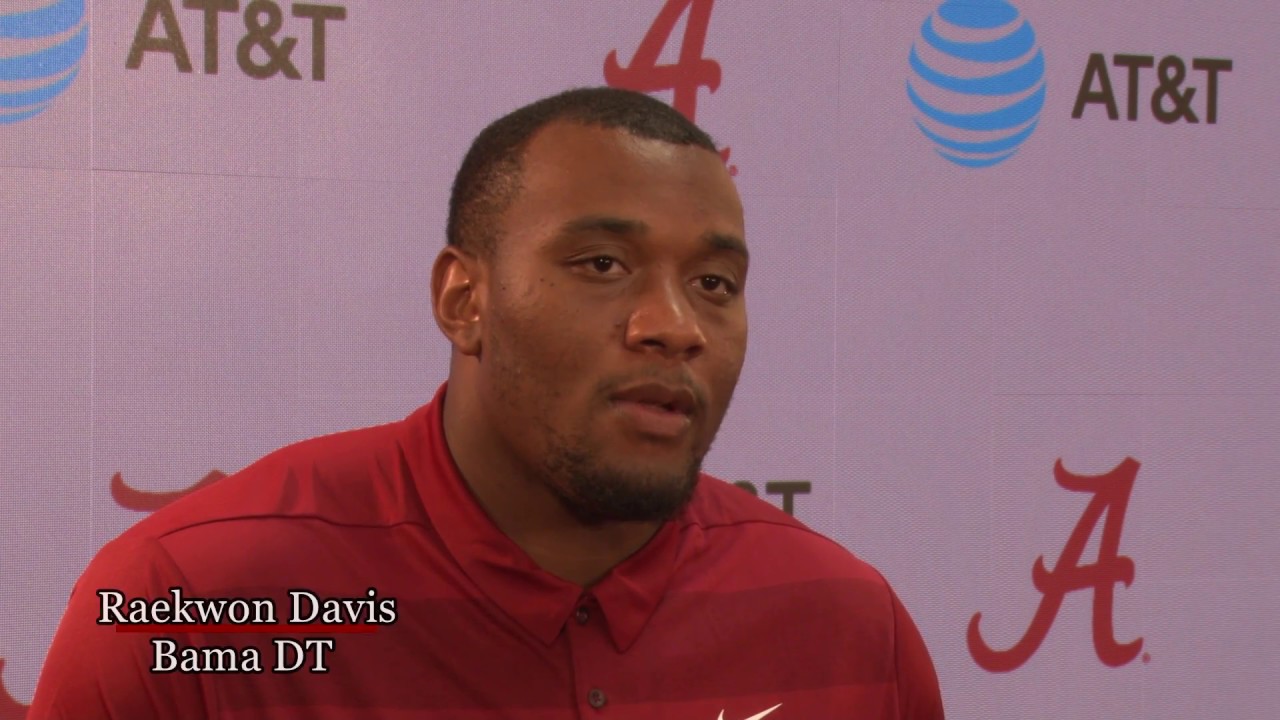 Alabama DL Raekwon Davis ready for a big 2018 - YouTube