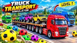 Flatbed Truck McQueen | Transportation with Truck - Pothole vs Car #1 | BeamNG.Drive Gameplay screenshot 3