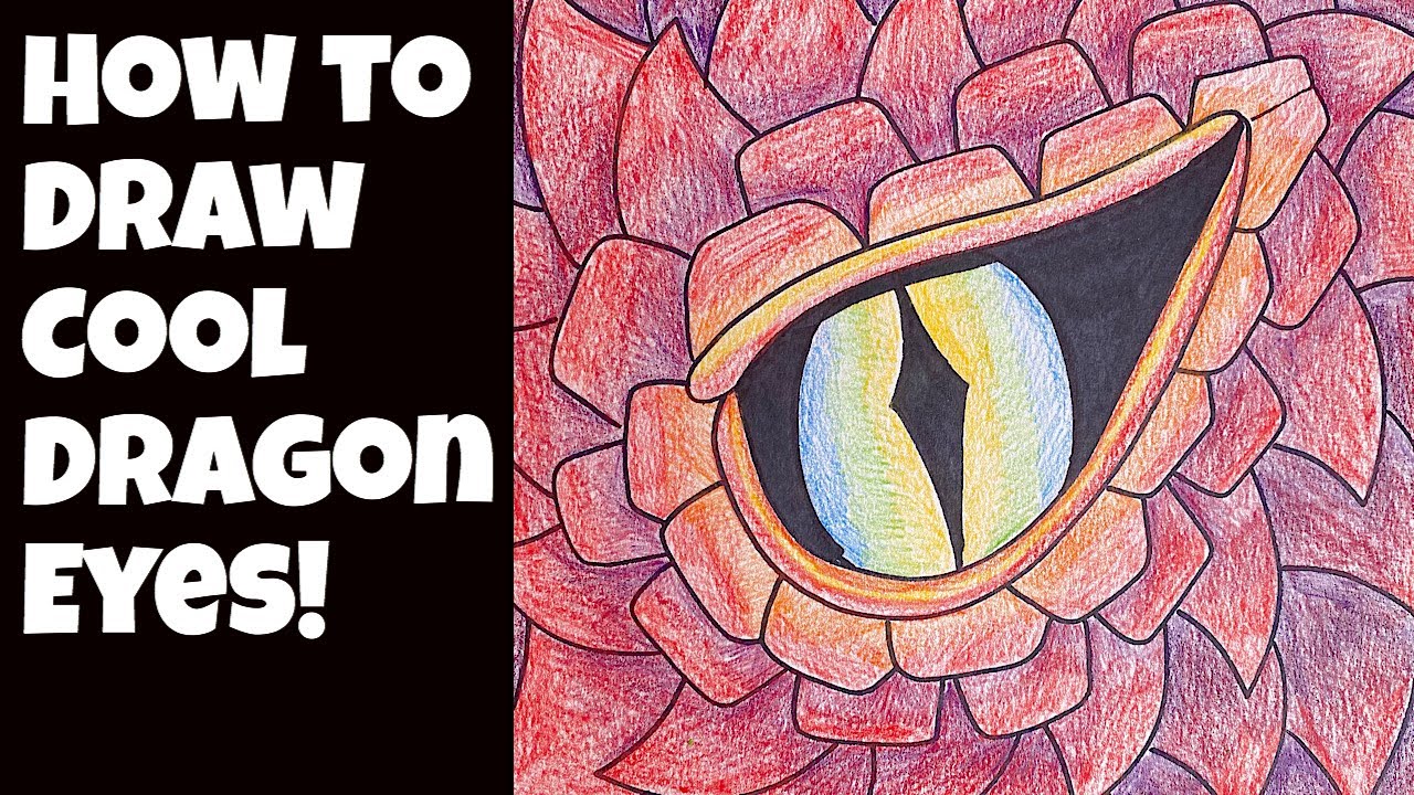 How to Draw and Color Dragon Eyes 