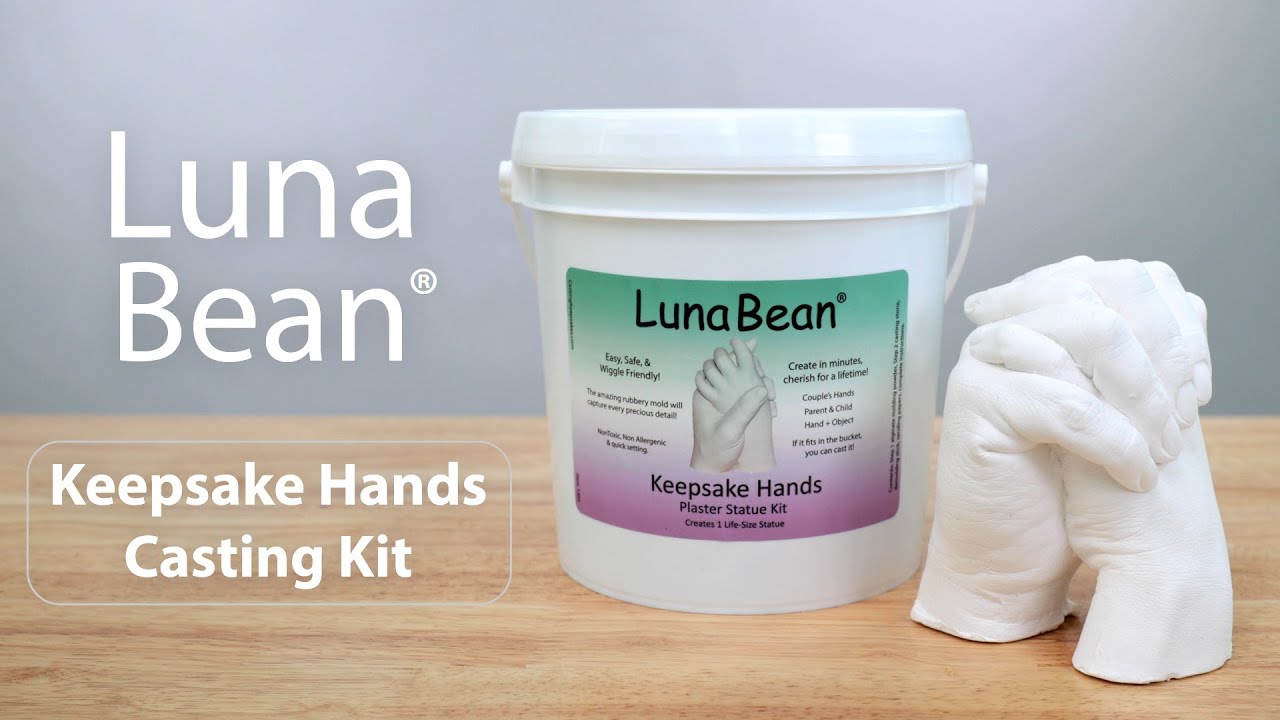 Casting Keepsakes Luna Bean Hands Plaster Statue Molding and Casting Kit