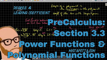 PreCalculus - Section 3.3 - Power Functions and Polynomial Functions