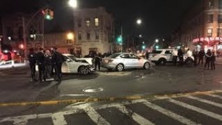 At least 8 injured when cars crash, slam into pedestrians in Brooklyn