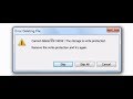 Error deleting file The storage is write-protected Remove the write protection and try again Fix