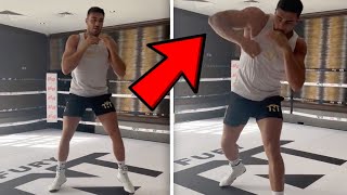 Tommy Fury Training His “ELBOW” Ahead of KSI