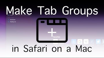 How To Make Tab Groups in Safari in MacOS 12 Monterey
