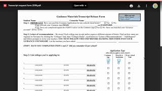 The Transcript Request Form - NEW