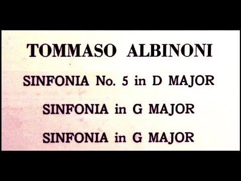 Albinoni / Helmut Froschauer, 1961: Three Sinfonias in D Major and in G - Vienna Chamber Orchestra