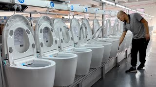 The mass production process of intelligent toilets, toilet covers that can communicate with people