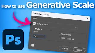 How to use generative upscale in adobe Photoshop 2026
