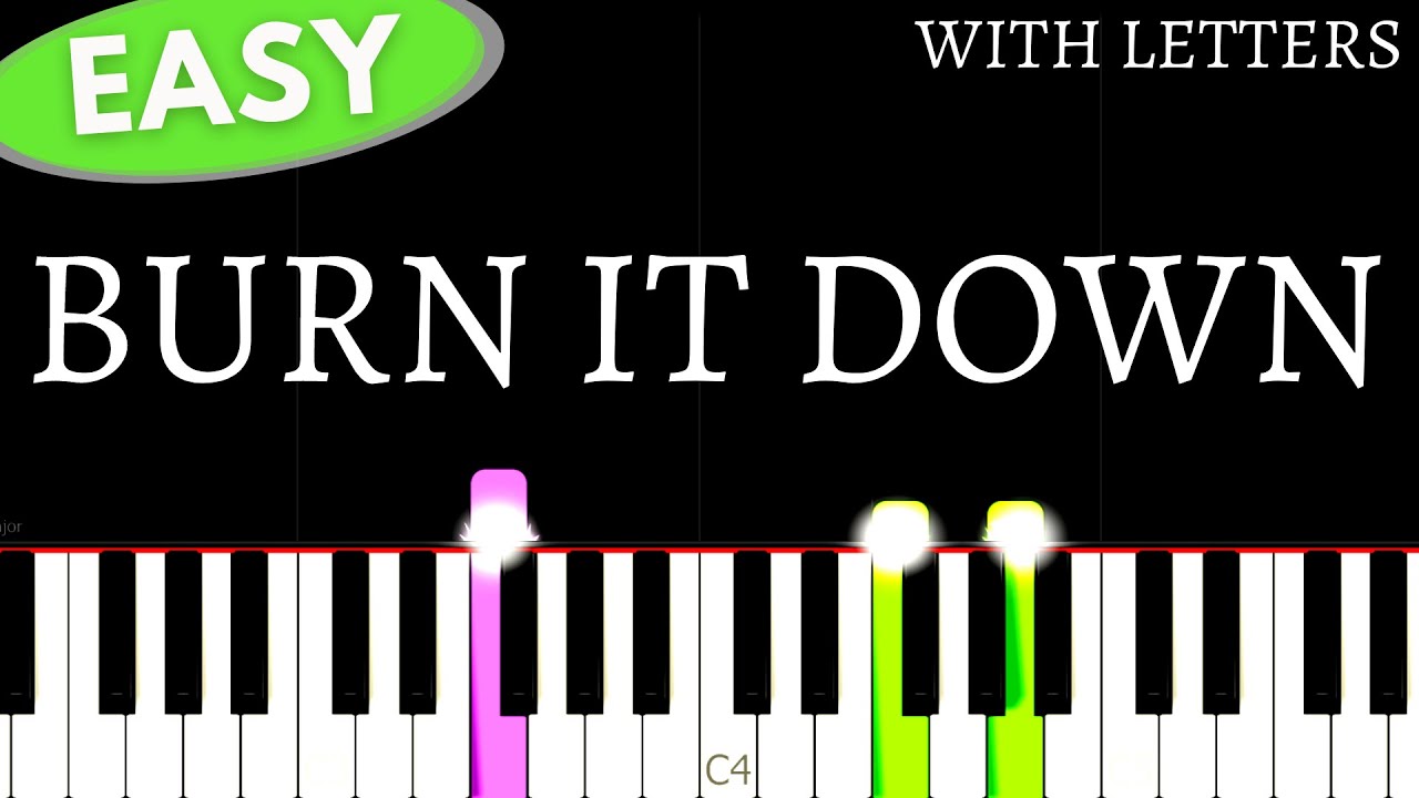 LINKIN PARK - Burn it down | Easy Piano tutorial