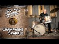 70s gretsch stop sign badge drum set  champagne sparkle