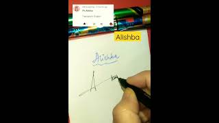 Alishba Signature ✍️💯#shorts #summerofshorts #signature #sign