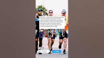 Chris Nikic, a young man with Down syndrome,trained for month became the first person to win#raceUCI