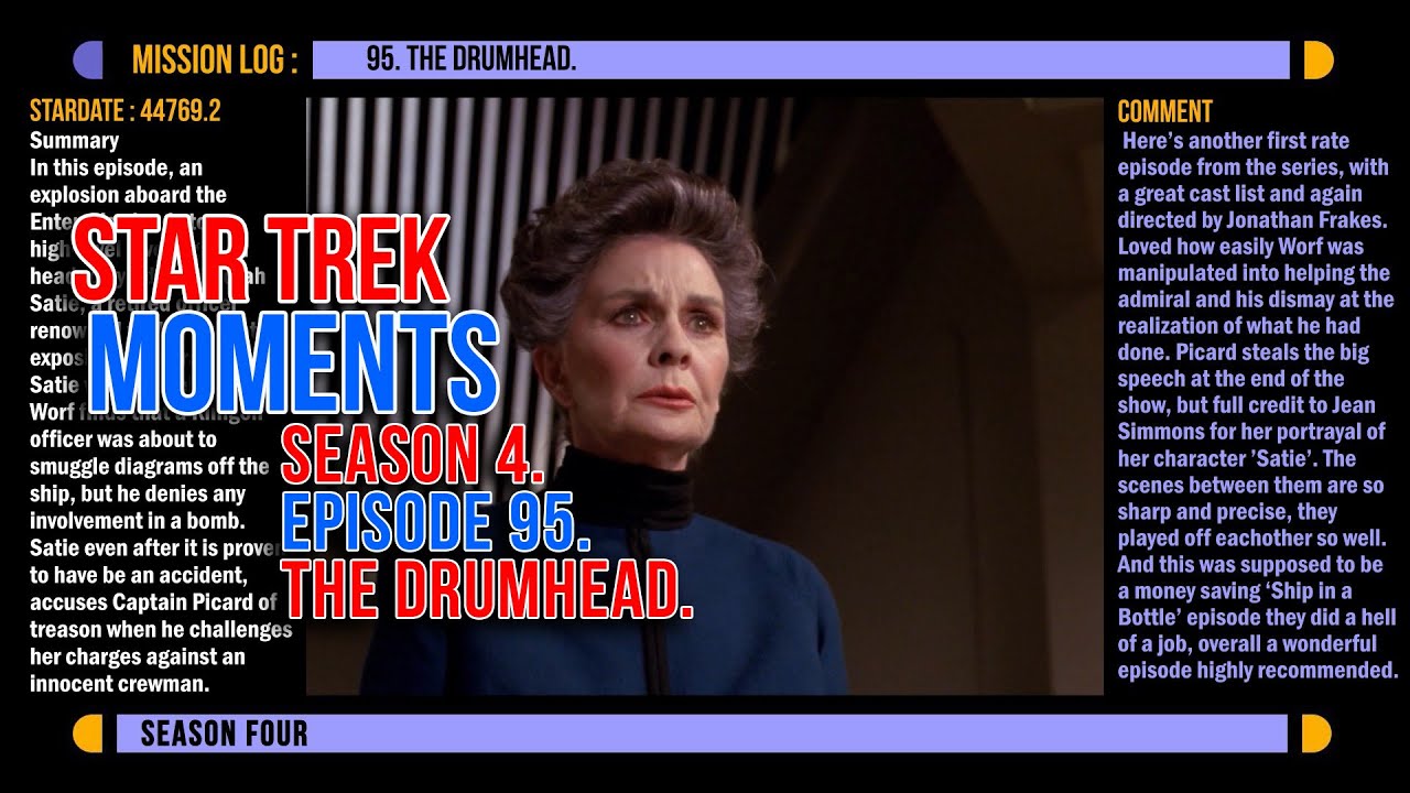 Star Trek Moments TNG Episode 95. The Drumhead. YouTube