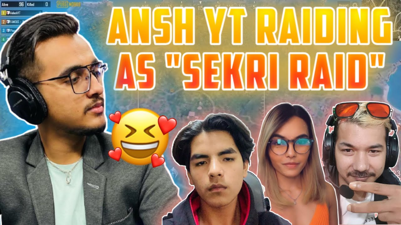 Ansh YT RAIDING 4K Gaming, INDU MALLA, JEROFEAR & SMALL NEPALI STREAMERS AS "SEKRI RAID" - GAURABYT