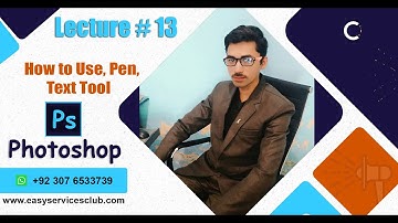 How to Use Pen Tool in Photoshop Tutorial in Urdu  - Text Tool  -  Lecture # 13 - layer mask