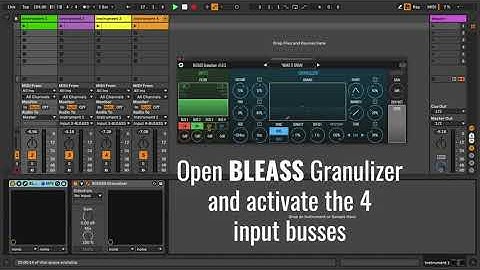 BLEASS Granulizer | How to merge 4 instruments into a unique granular texture (Desktop)