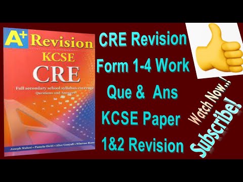 Cre Exam Full Cre Form 1| Que x Ans | Cre Revision Form 1-4 Questions x Answers 2023