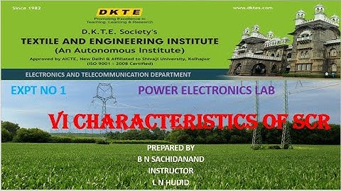 VI CHARACTERISTICS OF SCR
