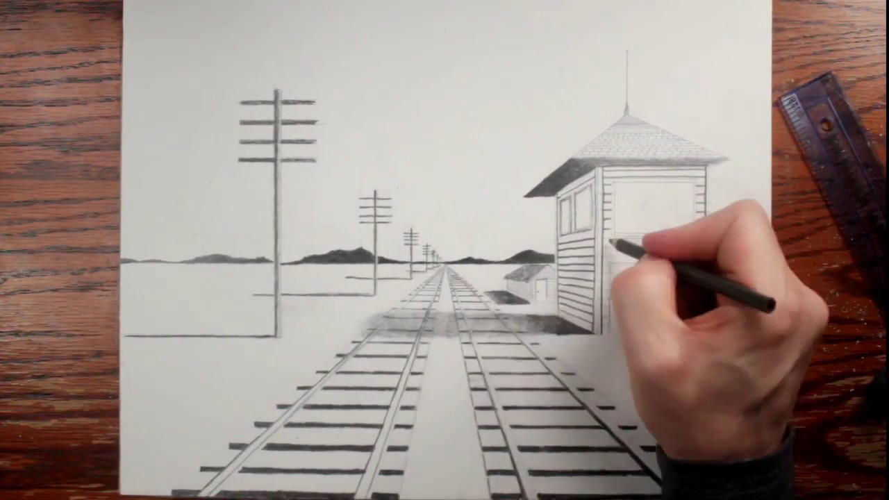 How to Draw Railroad Tracks in Forced Perspective How to