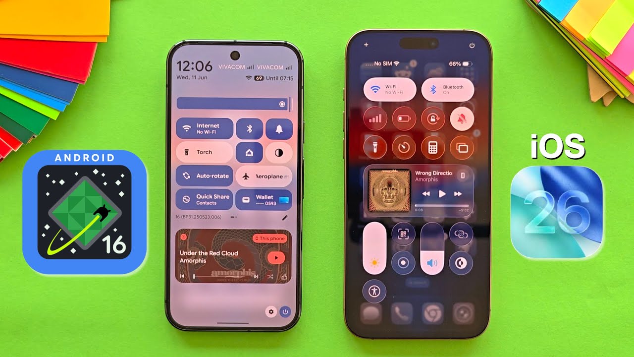 iOS 26 vs Android 16 - Liquid Glass vs Material You - YouTube