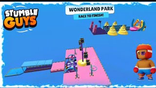 Playing the *WONDERLAND PARK* Workshop map in Stumble Guys