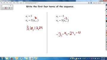 Algebra 4-3b Writing Geometric Sequences in Explicit and Recursive Form