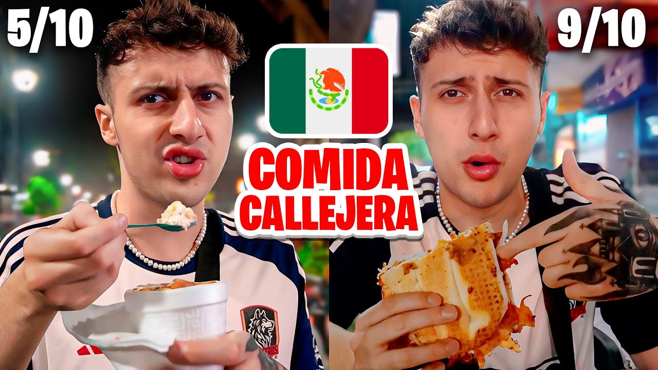 COLOMBIANO PROBANDO COMIDA CALLEJERA MEXICANA 🇲🇽