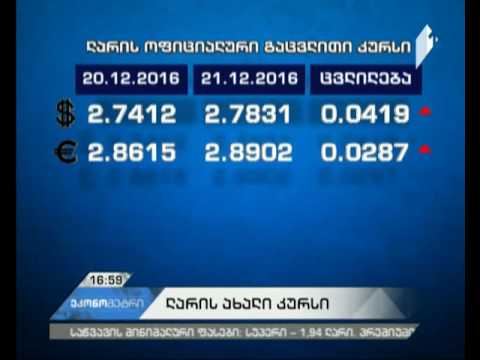 ლარი დღეს 4 თეთრით გაუფასურდა