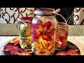 Jars and Maple Leaves Centerpiece | DIY Jars and Maple Leaves Centerpiece | DIY