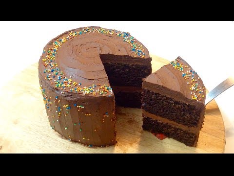 Simple Decoration No Oven Chocolate Birthday Cake With Rich Chocolate Ganache